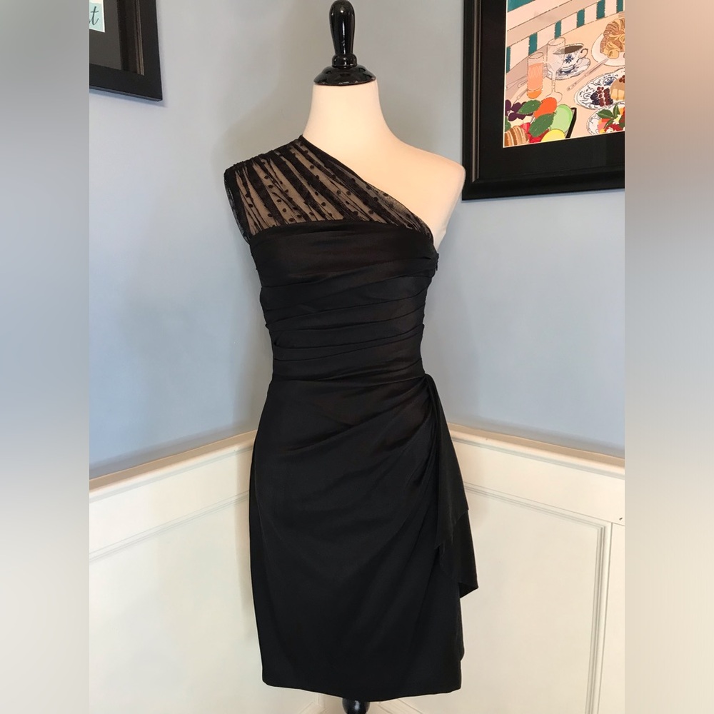 Retro Vintage Style One Shoulder Sarong Dress Sz 6